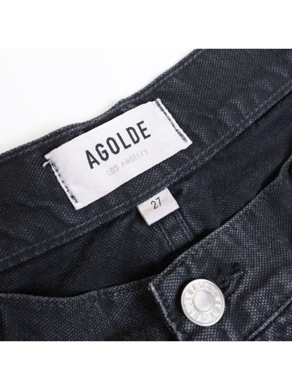 AGOLDE Vivian Pant Cargo Jeans Oversized Baggy Wide Leg Strap Black - Picture 7 of 13